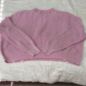 Pistola Pink Distressed Women's Sweater